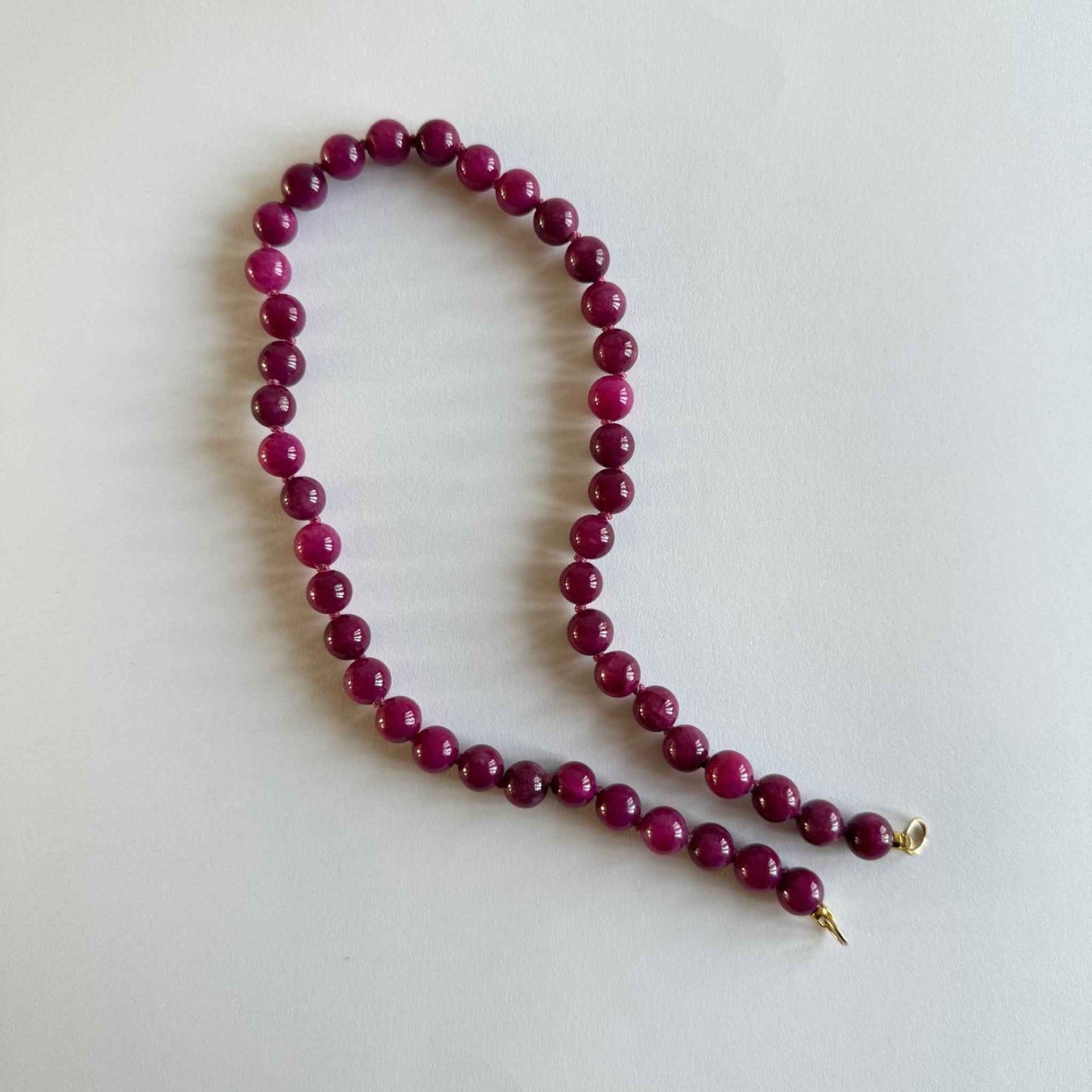 Ketting van Mashan jade met gold filled open einden