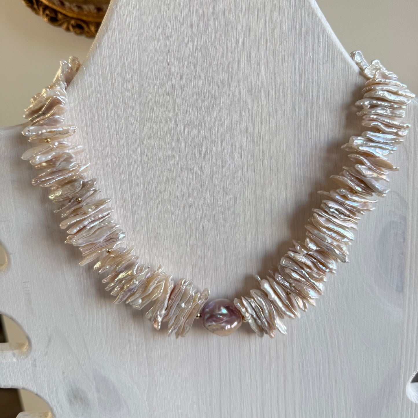 Parelketting van Biwa parels - SAKURA