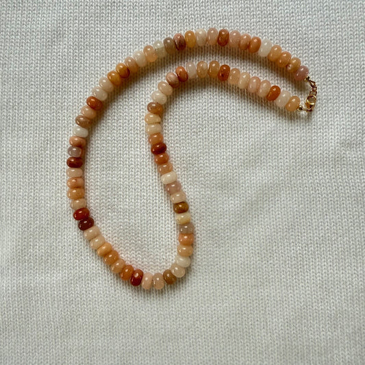 Korte ketting van roze aventurijn