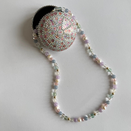 Ketting van veel verschillende edelstenen - ANGIE
