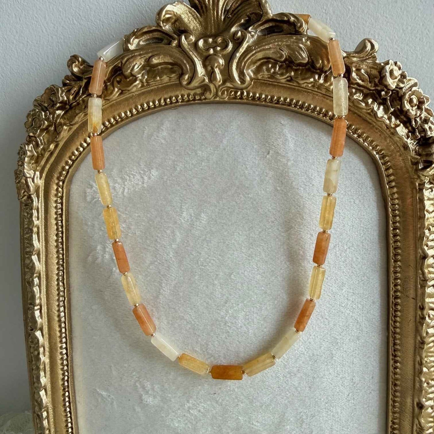 Ketting van gele aventurijn met gold filled slotje - AVA