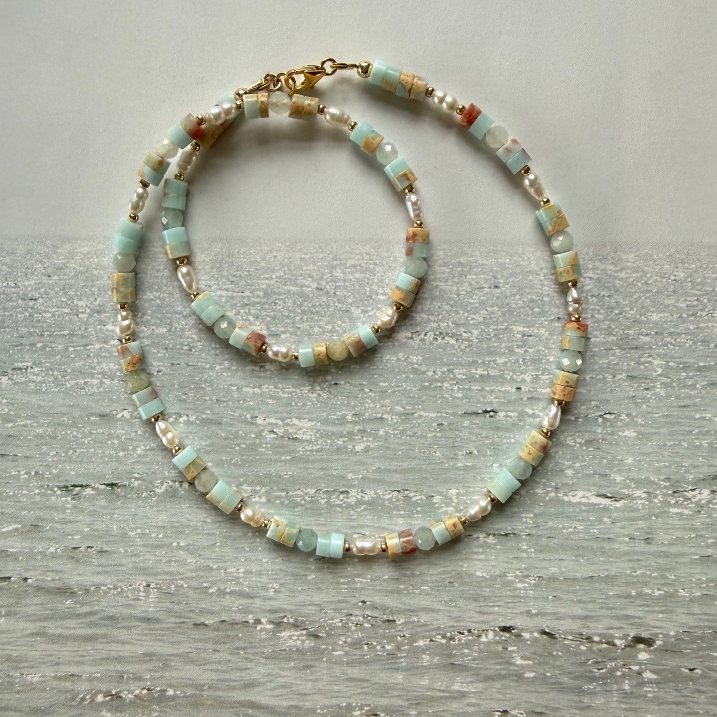 Ketting van Shoushan heishi kralen