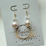 Gold filled oorhaakjes met Swarovski parel - Engelina Jewelry