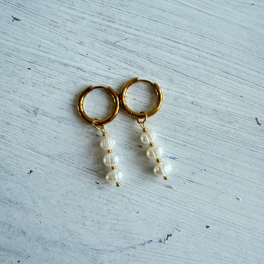 Oorbellen met zoetwaterparels