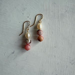 Oorbellen van Andes opaal en zoetwaterparels Engelina Jewelry