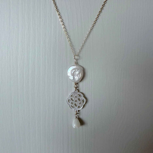 Schakelketting met parelmoer mandela - MARLA