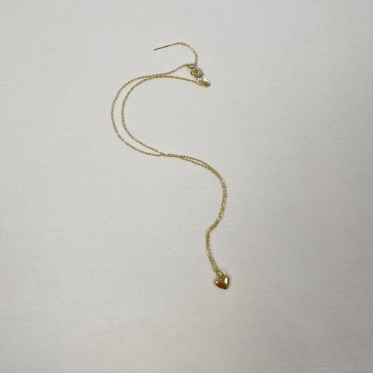 Goldfilled schakelkettinkje met bol bedel hartje