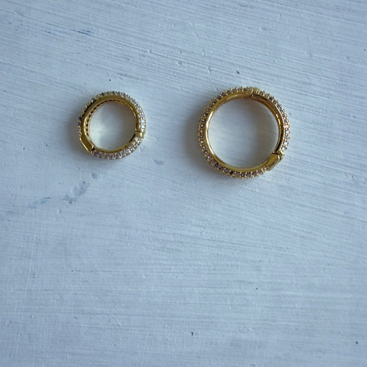 GOLD FILLED - kleine ronde sluiting met zirkonia