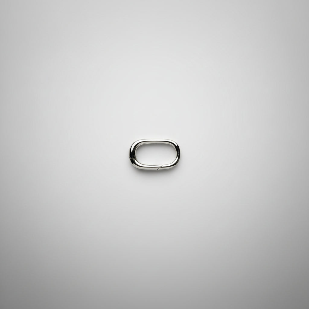 Ovale sluiting zilver