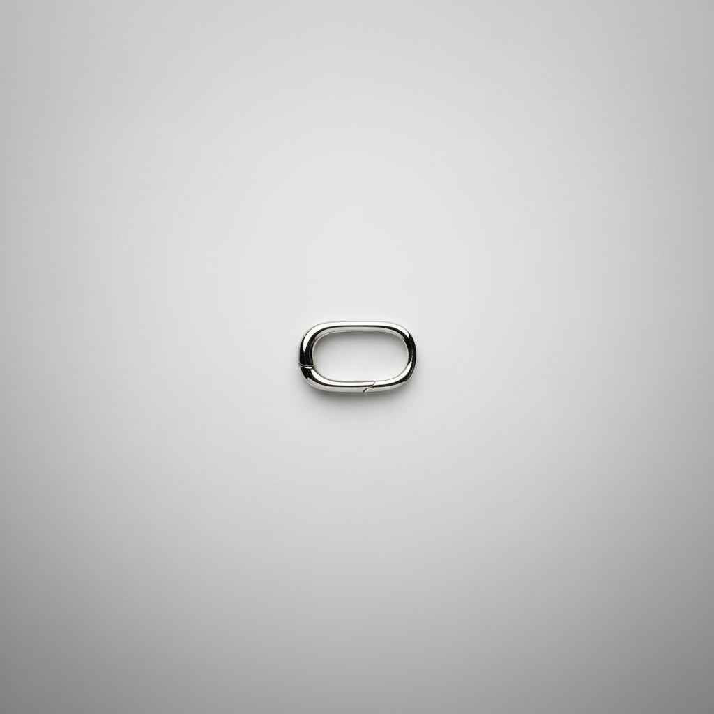 ZILVER - rechthoekige sluiting - silver plated
