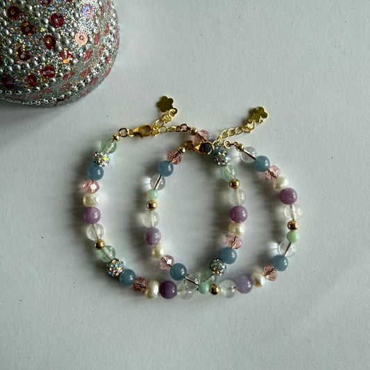Armbandje van veel verschillende edelstenen - ANGIE