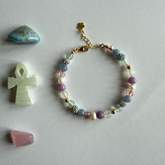 Armbandje van veel verschillende edelstenen - ANGIE