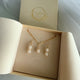 Cadeauset zoetwaterparels ketting en oorbellen gold filled — Engelina Jewelry