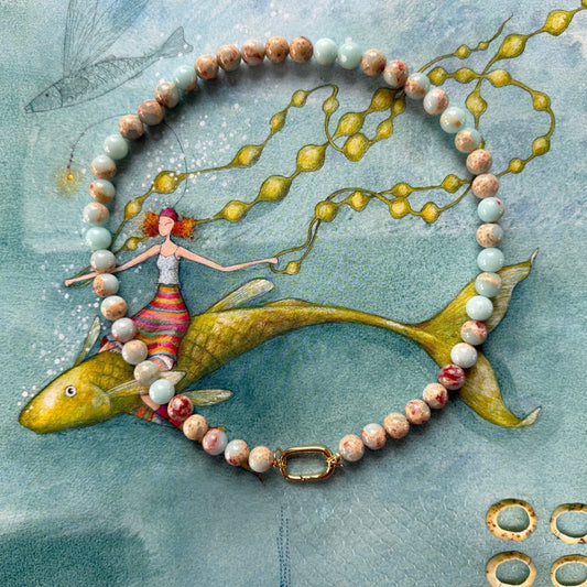 Ketting van Shoushan kralen met open einden - SHOUSHAN