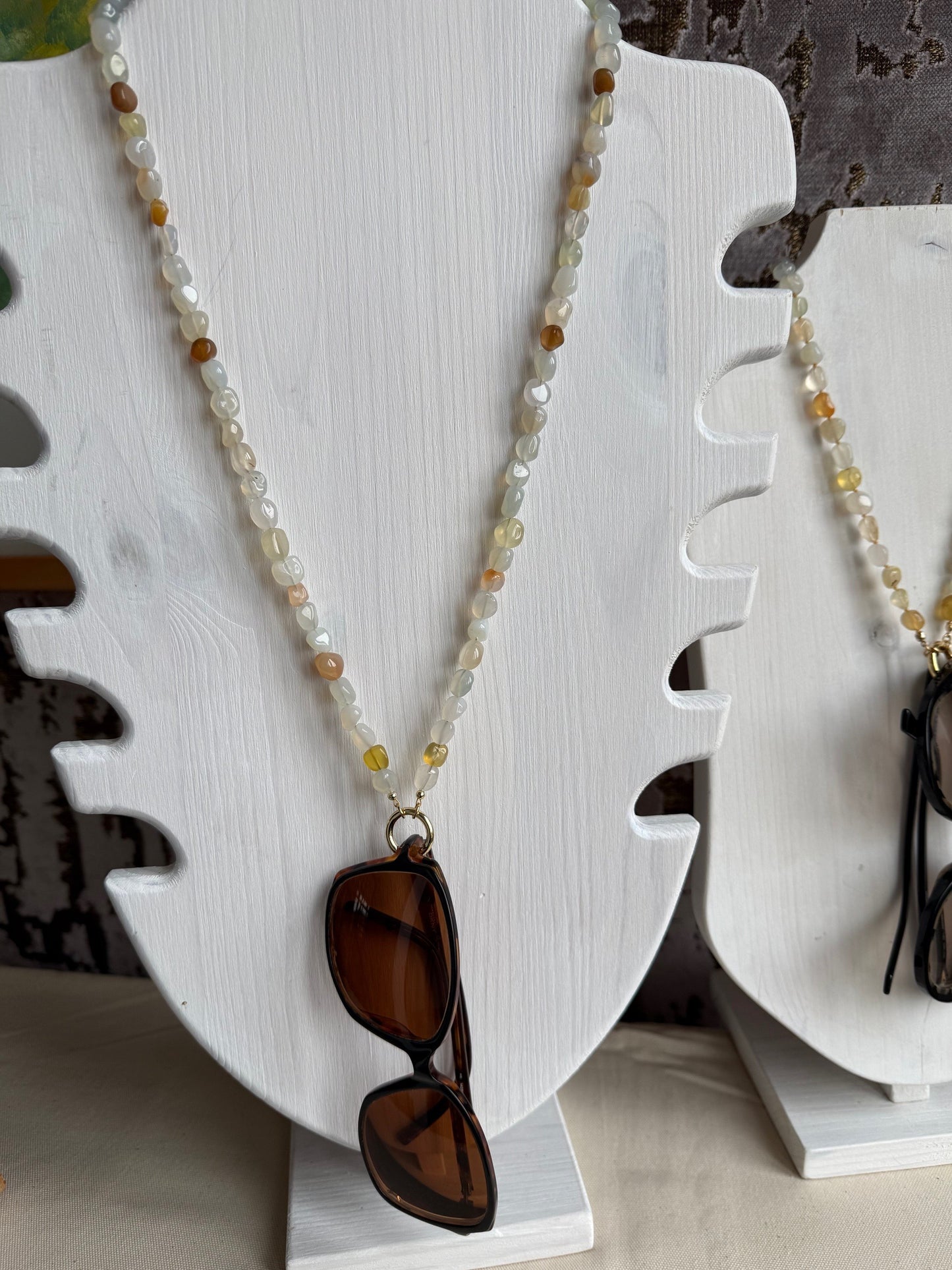 Lange ketting van gele opaal met citrien bedel - GALICIA