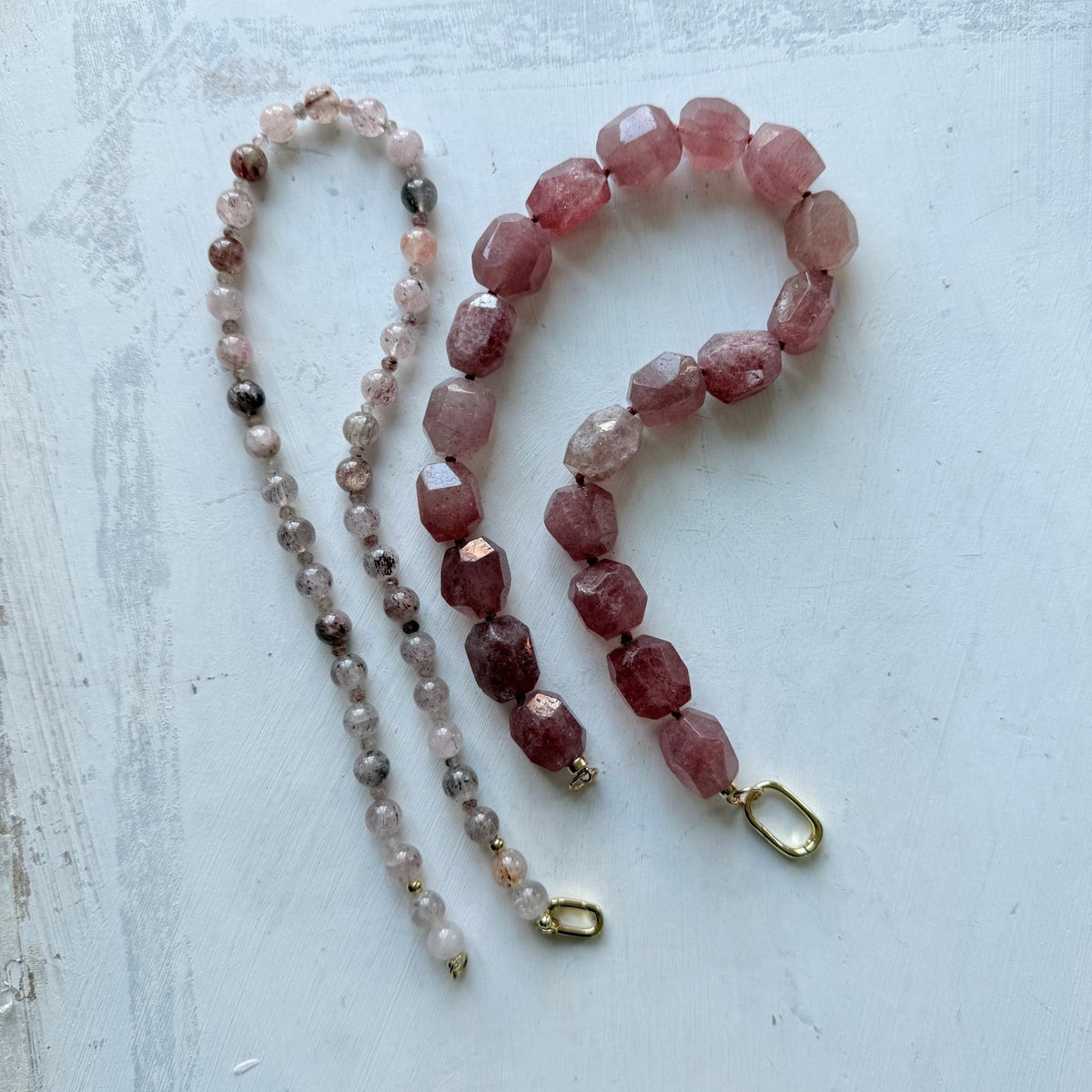Kettingen van aardbeienkwarts - Engelina Jewelry
