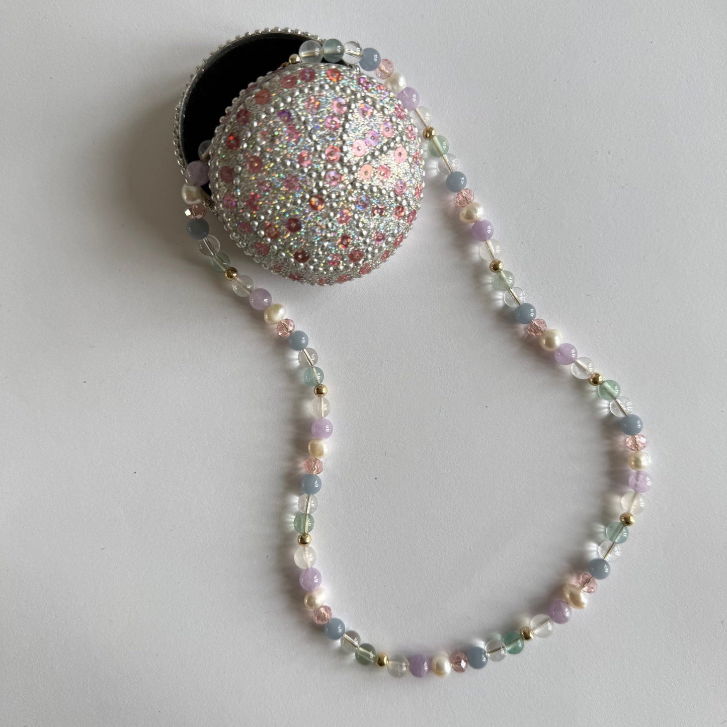 Ketting van veel verschillende edelstenen - ANGIE