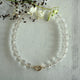 Ketting van grote bergkristal facetkralen met gold filled open einden — Engelina Jewelry