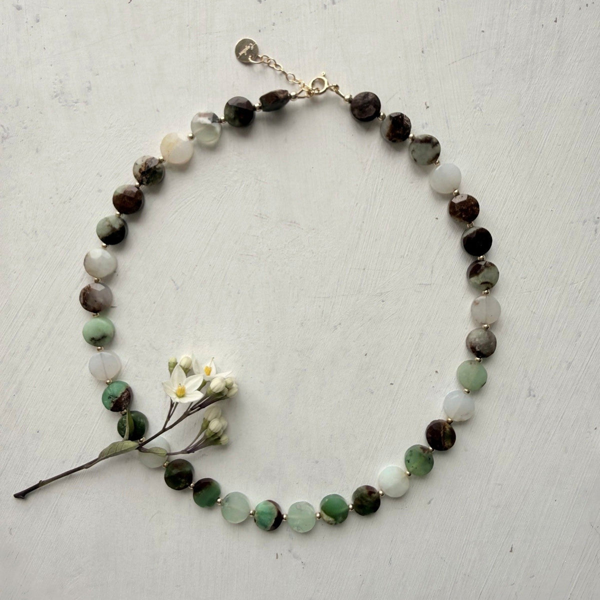 Ketting van chrypraas coins - Engelina Jewelry