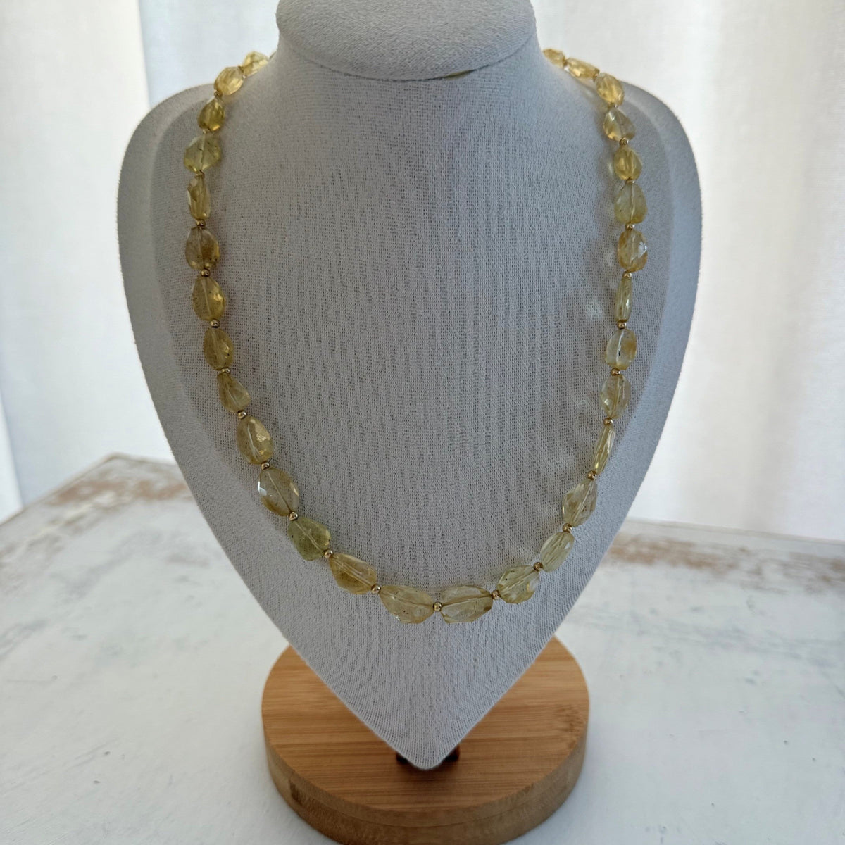 Ketting van geslepen citrien kralen - Engelina jewelry