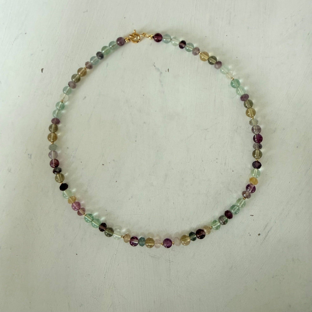 Korte ketting van fluoriet karlen - Engelina ewelry