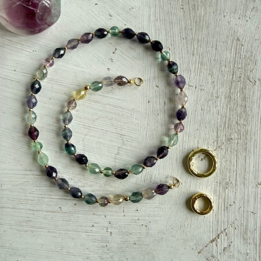 Ketting van fluoriet met open einden - FLORA