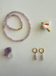 Sieradenset kunziet ketting en oorbellen gold filled — Engelina Jewelry