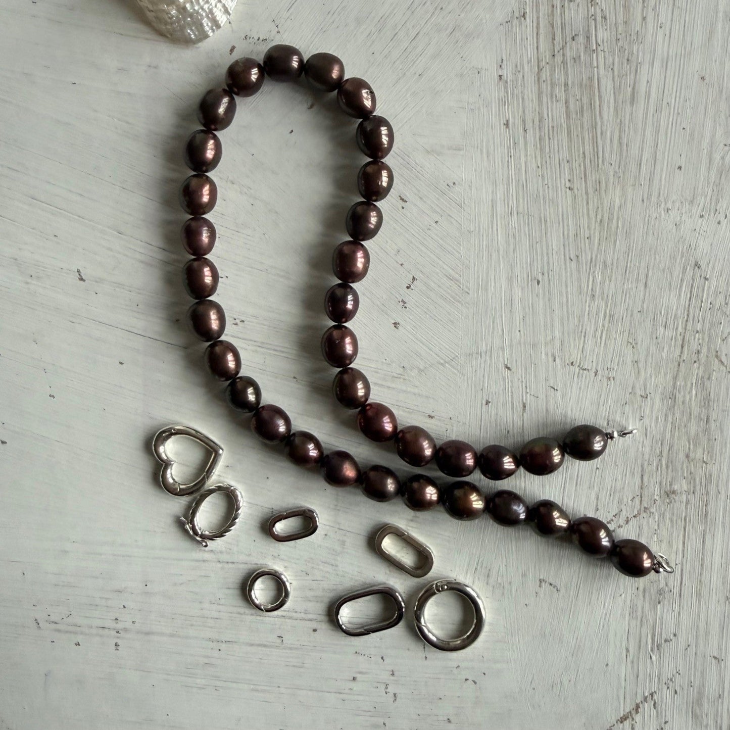 Ketting van paarse zoetwaterparels - PEARLY