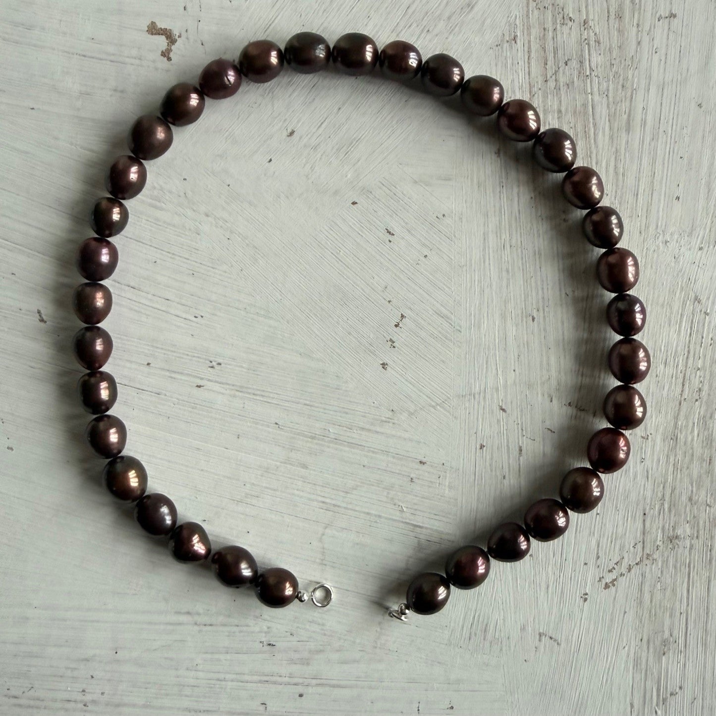 Ketting van paarse zoetwaterparels - PEARLY