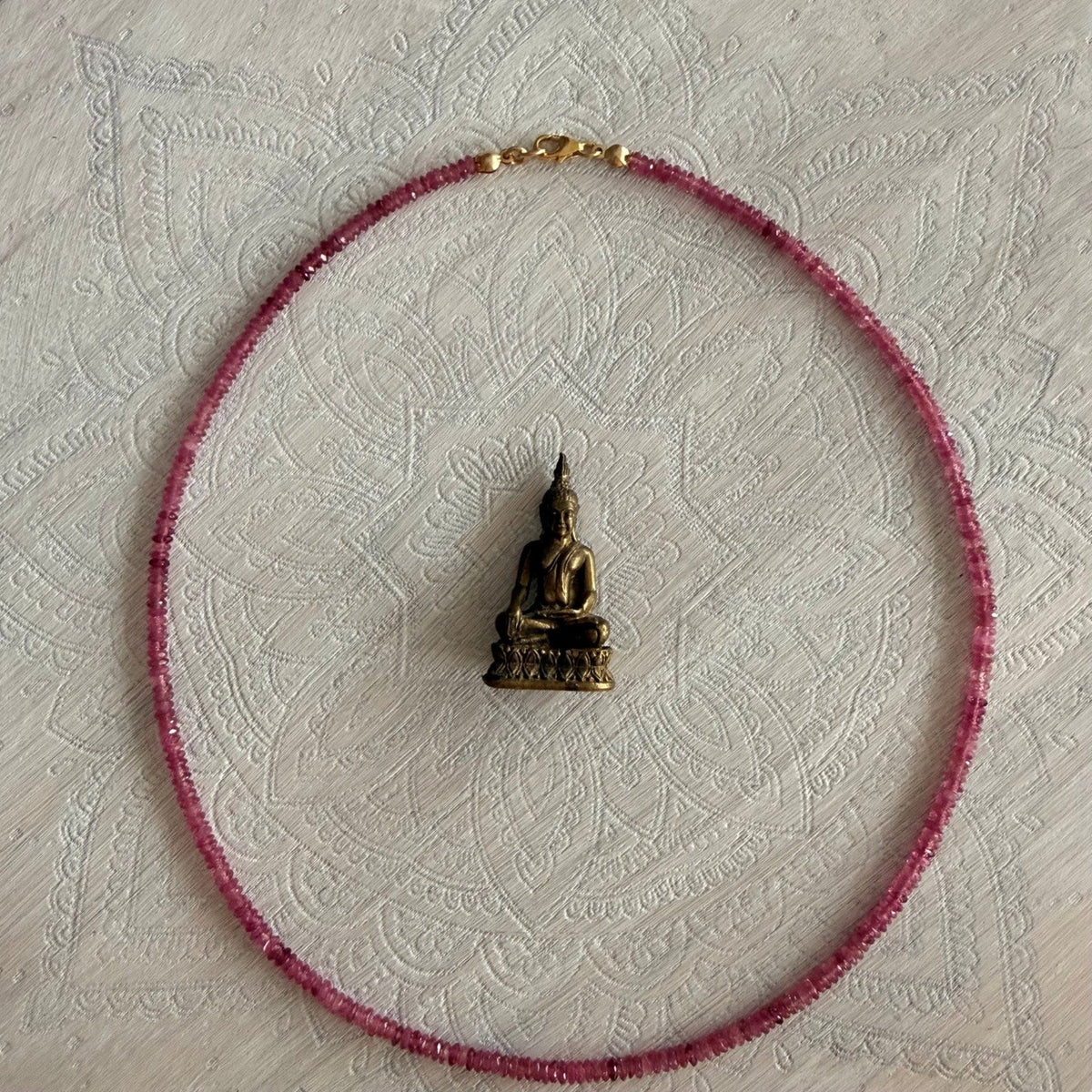 Kettinkje van roze toermalijn facetkraaltjes  - Engelina Jewelry