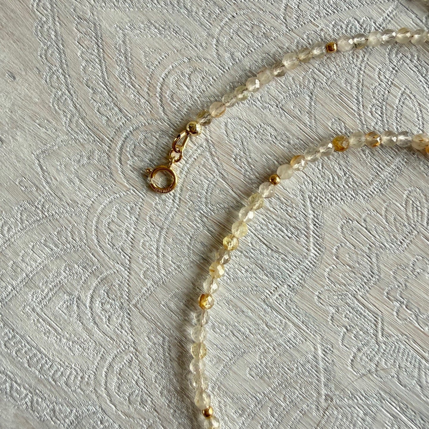 Ketting rutielkwarts facetkraaltjes - RUTHIE