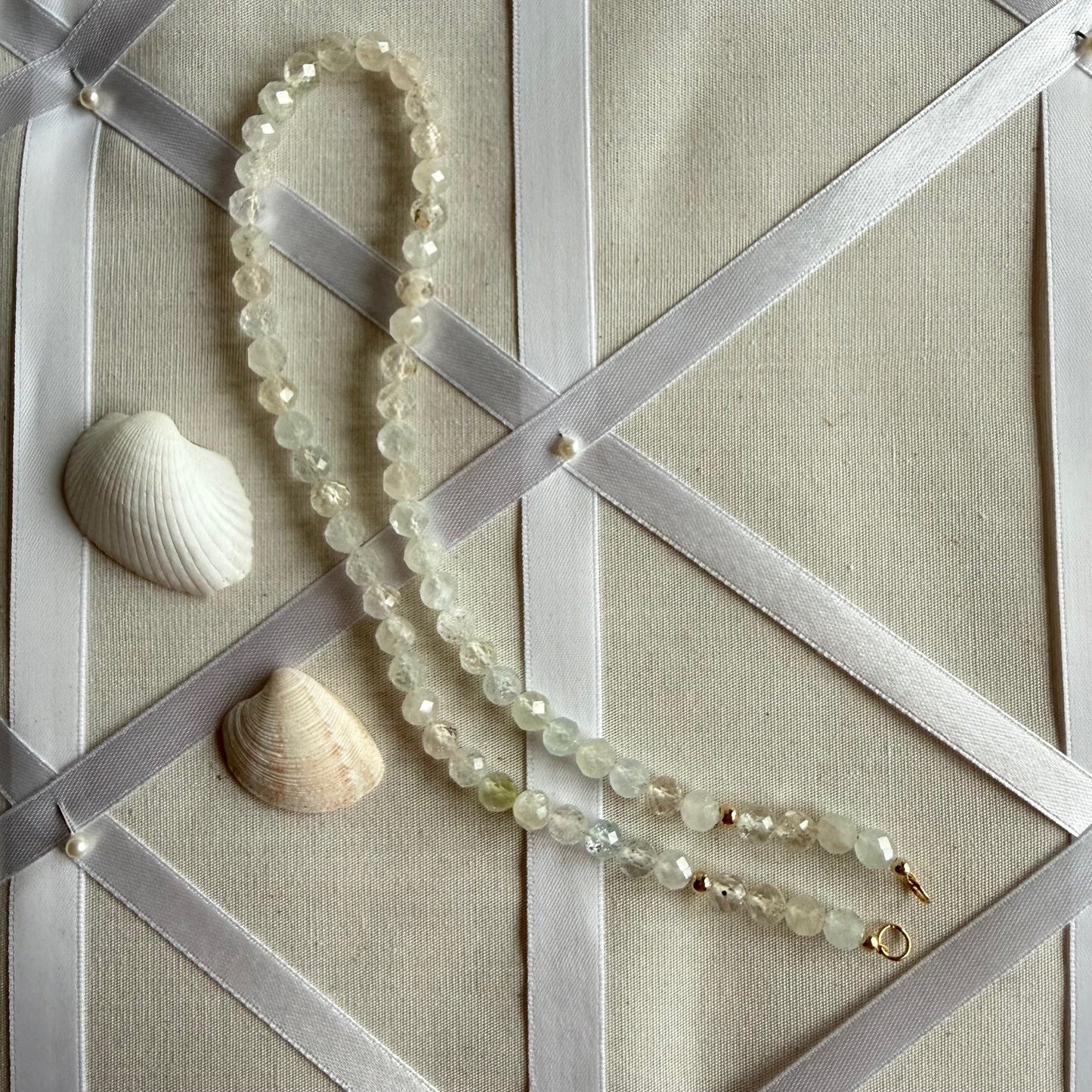 Ketting van topaas facetkralen met open einden - TOPIA