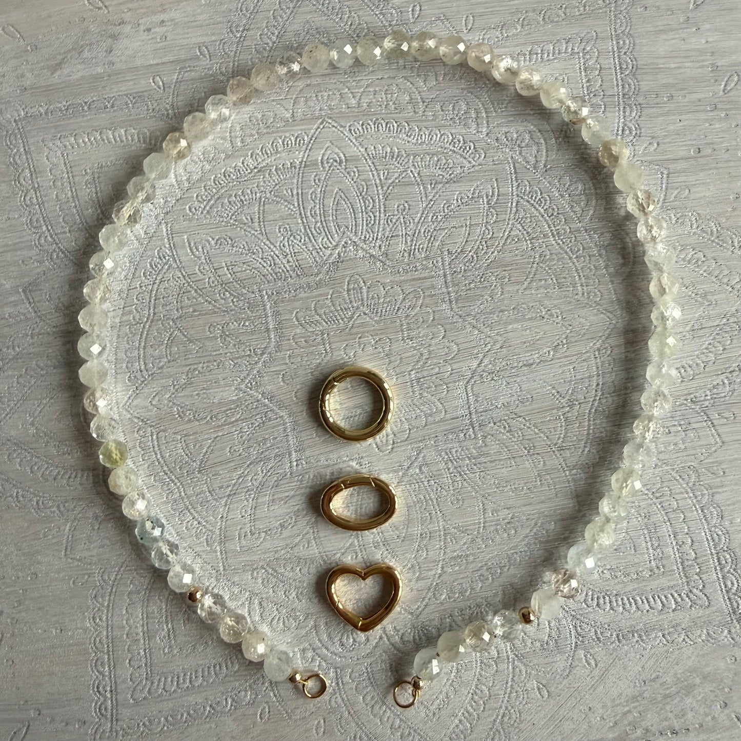 Ketting van topaas facetkralen met open einden - TOPIA