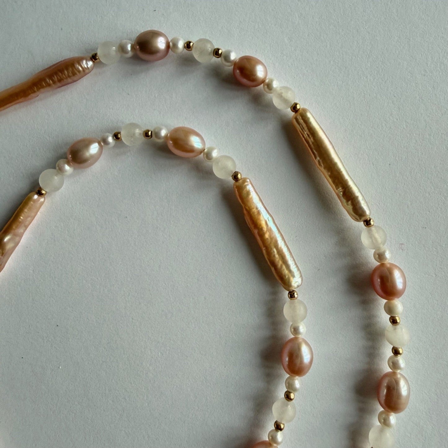 Ketting van roze zoetwaterparels - PEARL