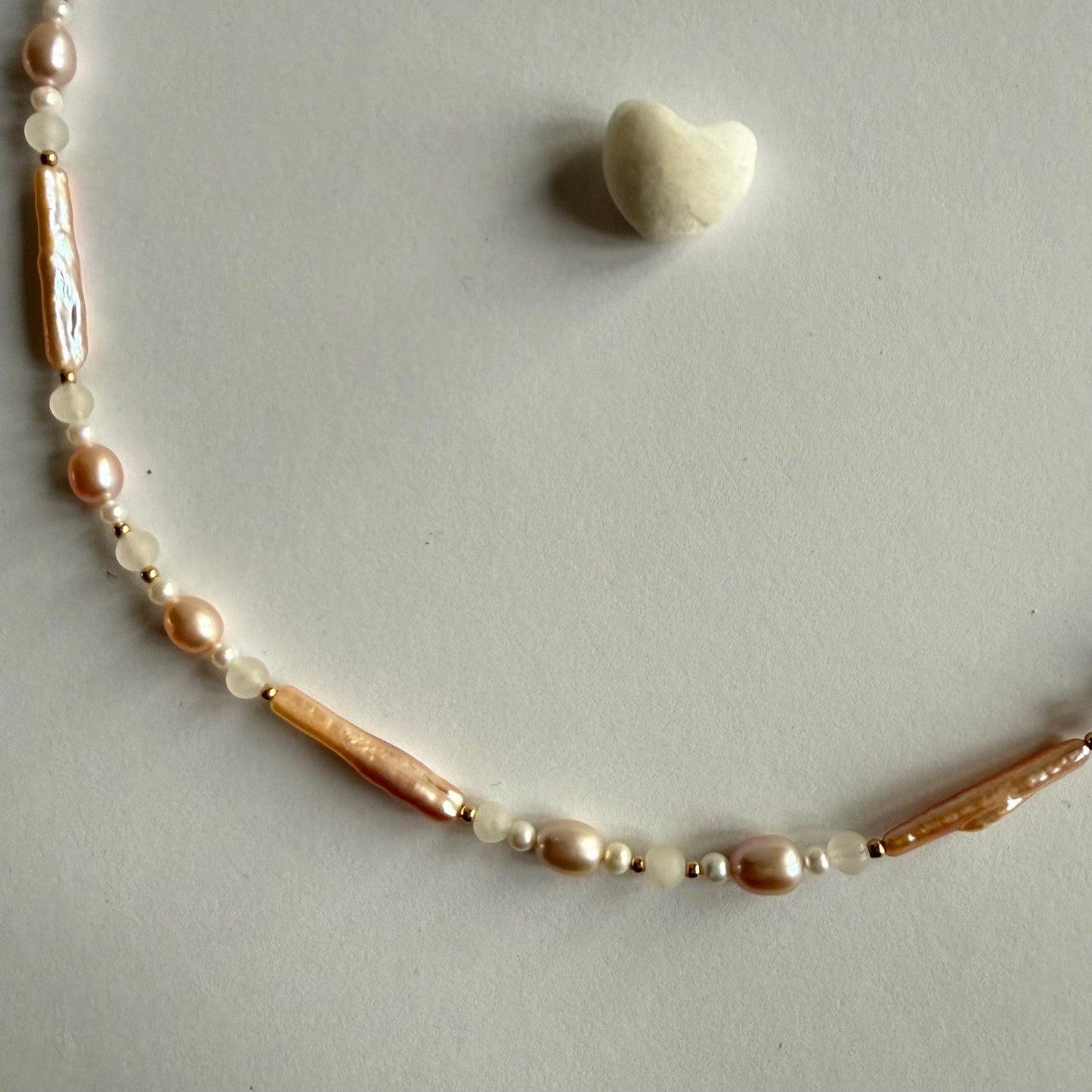 Ketting van roze zoetwaterparels - PEARL