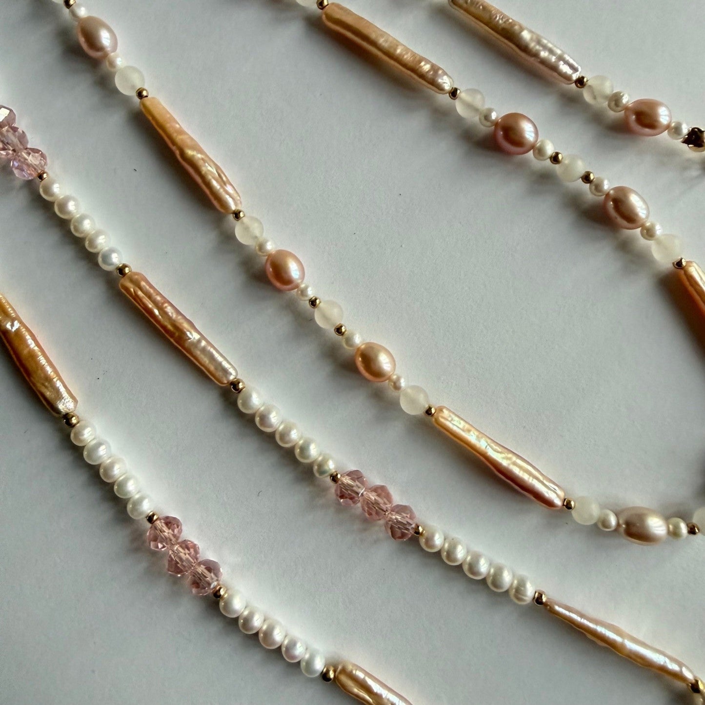 Ketting van roze zoetwaterparels - PEARL