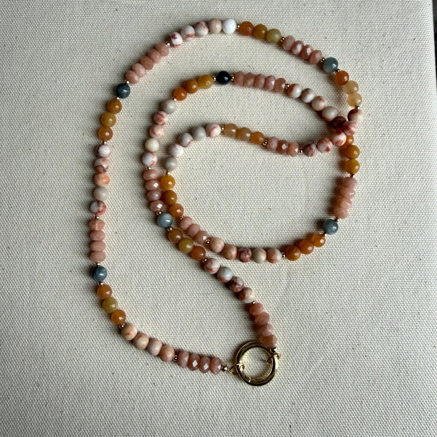 Lange ketting van zonnesteen met zonnesteen hanger - ZONIA