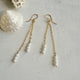 Oorbelhaakjes met gold filled kettinkjes en pareltjes - Egelina Jewelry