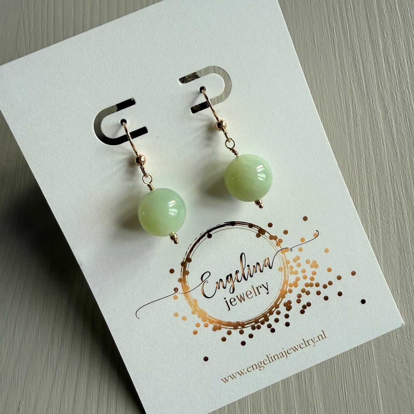 Ohrringe aus Jade mit Gold Filled Ohrhaken