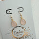 Gold filled oorhaakjes met rozenkwarts druppel - Engelina Jewelry