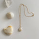 Handgemaakte ketting van ronde kralen met 14K gold filled haakslotje — Engelina Jewelry