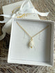 Handgemaakte ketting van ronde kralen met 14K gold filled haakslotje — Engelina Jewelry