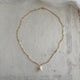 Gold filled paperclip schakelkettinkje met zoetwaterparel — Engelina Jewelry