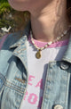 Handgemaakte ketting van ronde kralen met 14K gold filled haakslotje — Engelina Jewelry